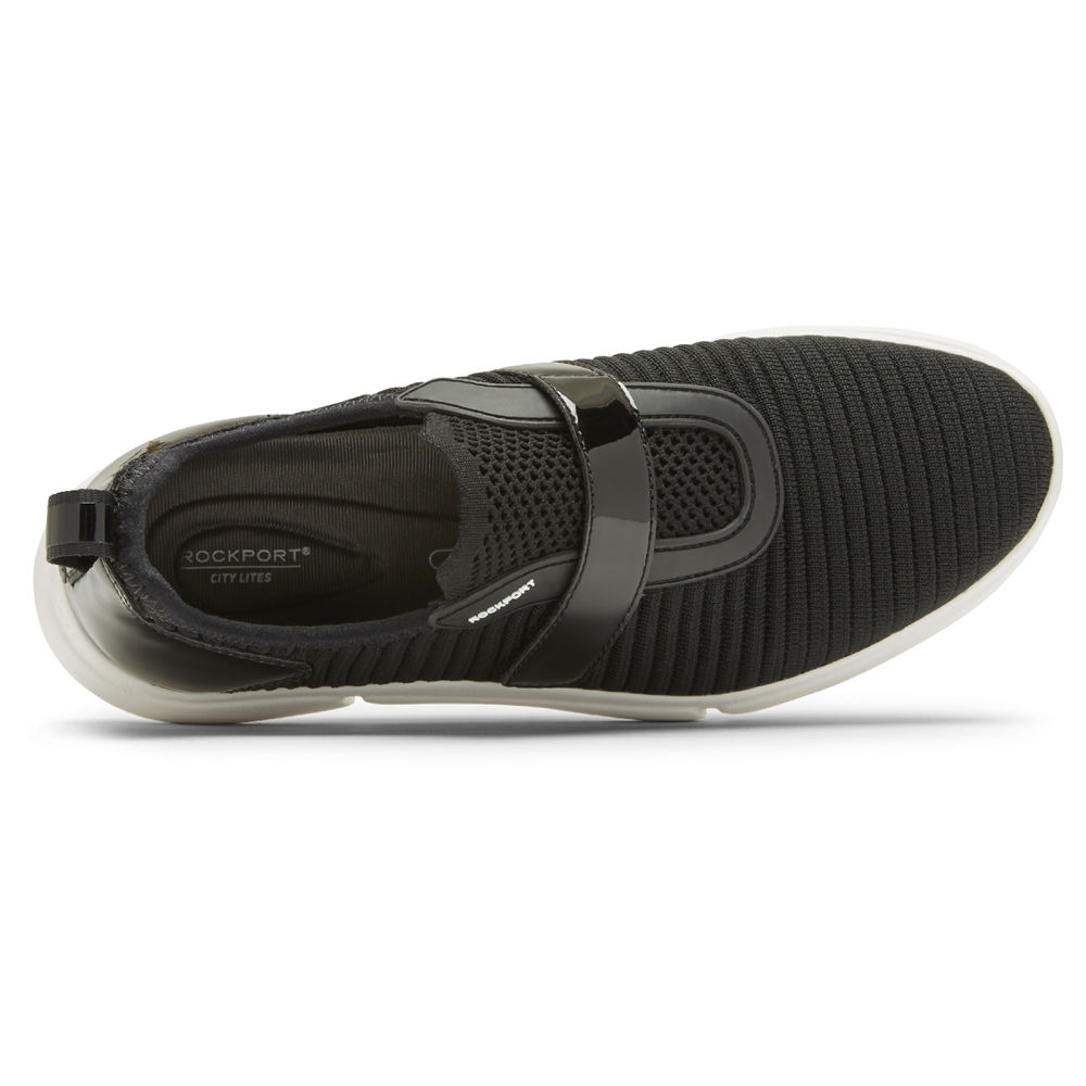 Rockport Joggesko Dame Svart - R-Evolution Instep Strap - QDXO63417
